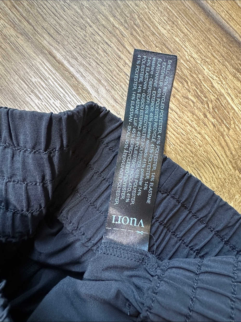 Vuori Villa Wide Leg Black Elastic-Waist Pants Size Medium - Picture 3 of 12